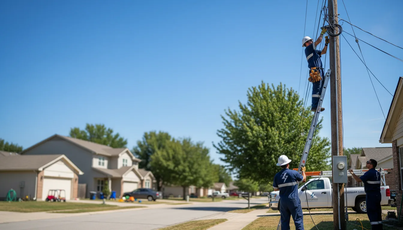 Residential electrician providing installation services in Park Hill, OK